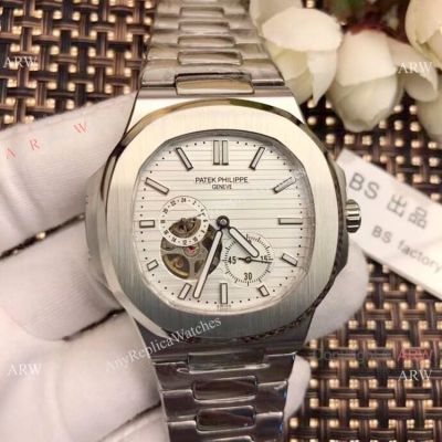 Replica Patek Philippe Tourbillon Nautilus Stainless Steel Watches 42mm